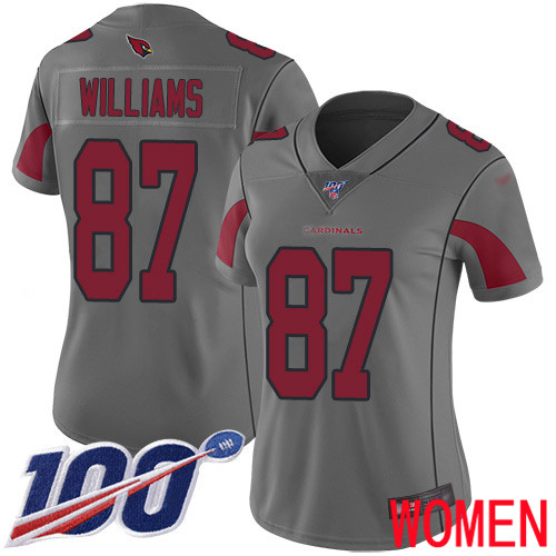 Arizona Cardinals Limited Silver Women Maxx Williams Jersey NFL Football #87 100th Season Inverted Legend->arizona cardinals->NFL Jersey